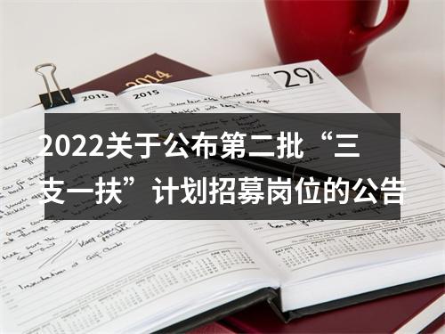 2022关于公布第二批“三支一扶”计划招募岗位的公告 图片