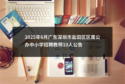2025年6月广东深圳市盐田区区属公办中小学招聘教师10人公告 图片
