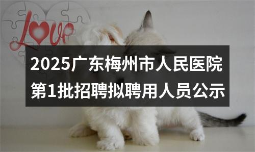 2025广东梅州市人民医院第1批招聘拟聘用人员公示 图片
